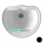 Раковина встраиваемая Kerasan Retro с переливом чёрная 103104