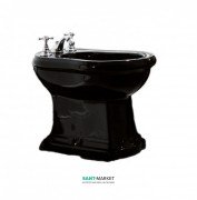 Биде напольное приставное Kerasan Retro с отверствием перелива чёрный 102004