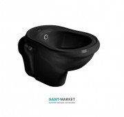 Биде подвесное Kerasan Retro с переливом чёрный 102604