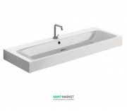 Раковина для ванной Kerasan Cento подвесная/накладная 120х45 см белая 353401