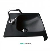 Раковина для ванної Kerasan Inka полувстраіваемие 60х40 см чорний глянсовий 341104