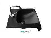 Раковина для ванної Kerasan Inka полувстраіваемие 40х40 см чорний глянсовий 341204