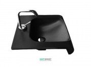 Раковина для ванної Kerasan Inka напіввбудована 40х40 см чорний матовий 341231