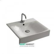 Раковина для ванной прямоугольная Kerasan Cento полувстраиваемая 50х45 см белая 354601