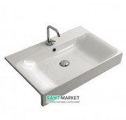 Раковина для ванної прямокутна Kerasan Cento полувстраіваемие 70х45 см біла 354801