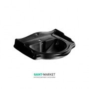 Раковина в ванную подвесная Kerasan Retro  полукруглая черная 104604