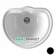 Раковина встраиваемая Kerasan Retro с переливом чёрная 103104