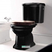 Унитаз напольный Kerasan Retro с бачком чёрный 101304