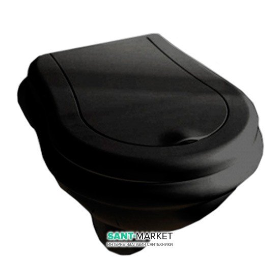 Унитаз подвесной Kerasan Retro чёрный 101504