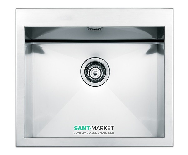 Кухонна мийка прямокутна Apell Amalthea з донним клапаном і сифоном нержавіюча сталь Satin SQ50ISC