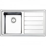 Кухонная мойка прямоугольная Apell Linear Plus RIGHT с донным клапаном и сифоном нержавеющая сталь Brushed LNP861FRBC
