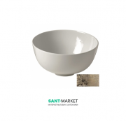 Раковина для ванной накладная Kerasan Ciotola C4 ø46 см декор 2 (платиновый матовый) 430461