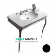 Раковина підвісна з консоллю Kerasan Retro чорна 1049К4