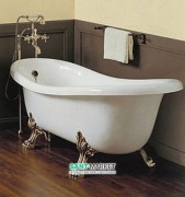 Ванна акрилова овальна Kerasan Retro на металевих ніжках бронза 170х77 біла 105593
