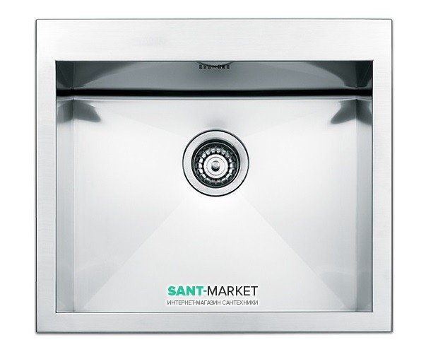 Кухонна мийка прямокутна Apell Amalthea з донним клапаном і сифоном нержавіюча сталь Satin SQ50ISC
