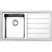Кухонная мойка прямоугольная Apell Linear Plus RIGHT с донным клапаном и сифоном нержавеющая сталь Brushed LNP861FRBC