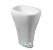 Раковина для ванної овальна Kerasan Aquatech окремостояча 60х40 см біла 374201