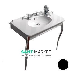 Раковина підвісна з консоллю Kerasan Retro чорна 1049К4