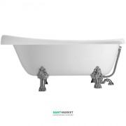 Ванна акрилова овальна Kerasan Retro на металевих ніжках хром 170х77см біла 105590