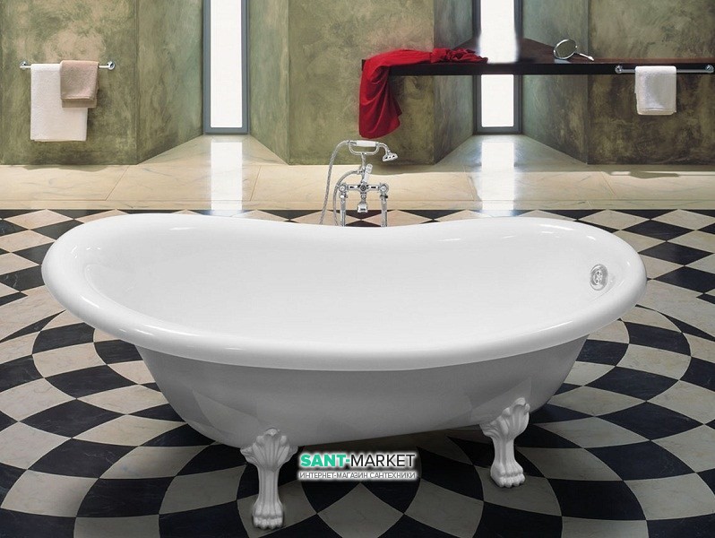 Ванна акриловая овальная Kerasan Retro 170х77 белая 105501