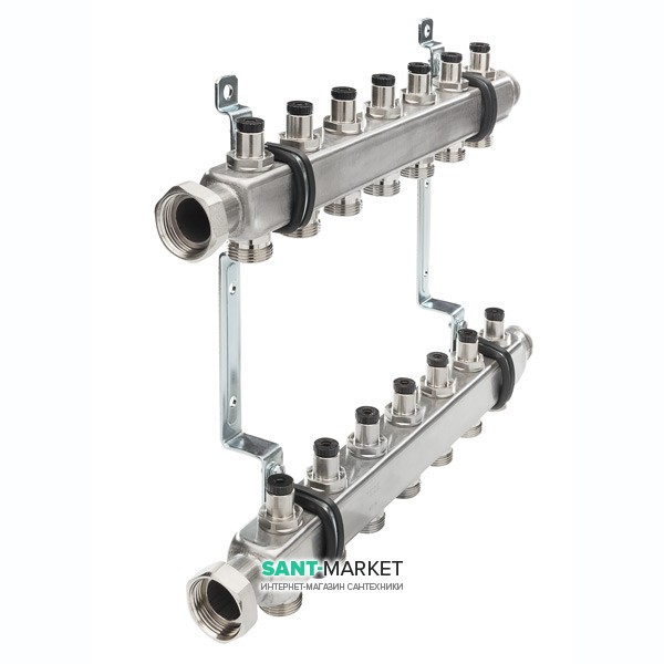 Коллектор для систем отопления Tece TECEflex с запорными вентилями 2 контура 1