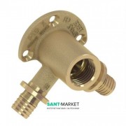 Тройник угловой с настенным креплением TECE TECEflex 16x1/2x16 латунь 768501