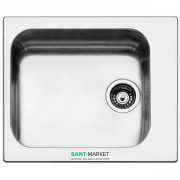 Кухонная мойка прямоугольная Apell Torino с донным клапаном и сифоном нержавеющая сталь Linen TO58IAC