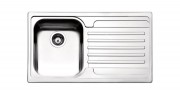 Кухонна мийка прямокутна Apell Venezia RIGHT з донним клапаном і сифоном нержавіюча сталь Brushed VE861IRBC