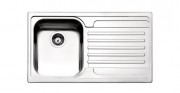 Кухонна мийка прямокутна Apell Venezia RIGHT з донним клапаном і сифоном нержавіюча сталь Linen VE861IRAC