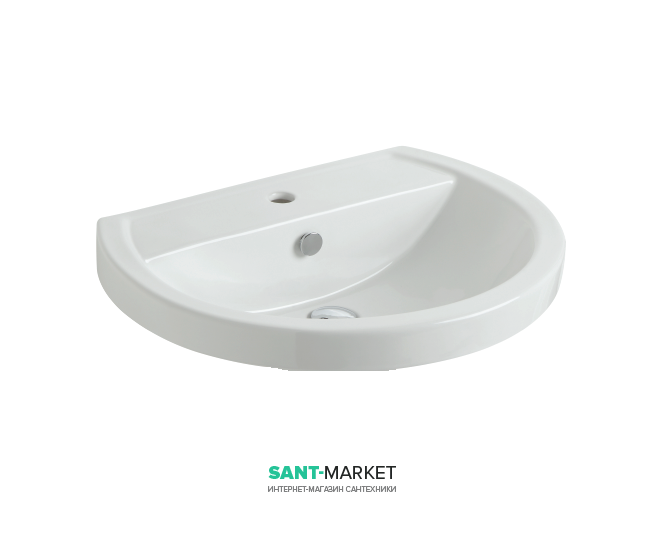 Раковина для ванної для установки на п'єдестал Kerasan Bit 62х49 см санфарфор біла 444001