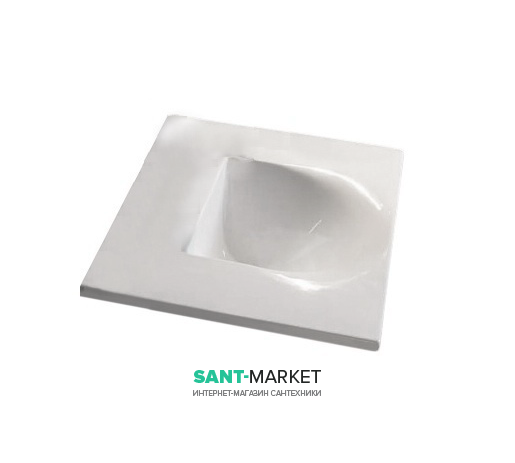 Раковина для ванної прямокутна Kerasan Bentley вбудована 55х36 см біла 394001