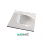 Раковина для ванной прямоугольная Kerasan Bentley встраиваемая 55х36 см белая 394001