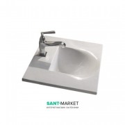 Раковина для ванной прямоугольная Kerasan Bentley встраиваемая 55х47 см белая 394201