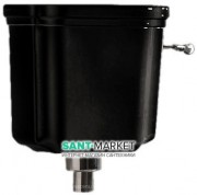 Зливний бачок підвісний для унітазу низький Kerasan Retro прямокутний чорний 107204