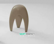 Стул дизайнерский Kerasan Artwork Moscardino коричневый орех 470281