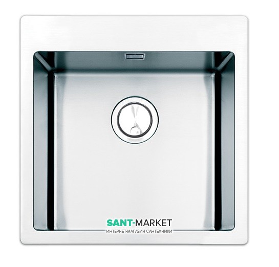 Кухонна мийка прямокутна Apell Linear Plus з донним клапаном і сифоном нержавіюча сталь Brushed LNP50FBC