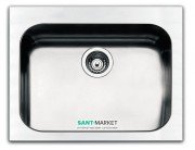 Кухонная мойка прямоугольная Apell Torino с донным клапаном и сифоном нержавеющая сталь Brushed TOG571IBC