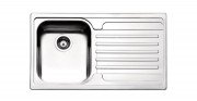 Кухонная мойка прямоугольная Apell Venezia RIGHT с донным клапаном и сифоном нержавеющая сталь Brushed VE861IRBC