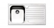 Кухонна мийка прямокутна Apell Venezia RIGHT з донним клапаном і сифоном нержавіюча сталь Linen VE861IRAC