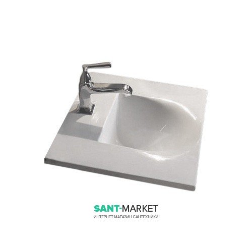 Раковина для ванної прямокутна Kerasan Bentley вбудована 55х47 см біла 394201
