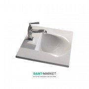 Раковина для ванной прямоугольная Kerasan Bentley встраиваемая 55х47 см белая 394201