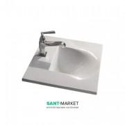 Раковина для ванной прямоугольная Kerasan Bentley встраиваемая 55х47 см белая 394201