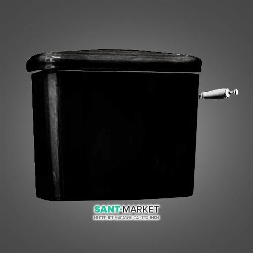 Зливний бачок для унітазу-компакт Kerasan Retro прямокутний чорний 107104