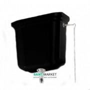 Сливной бачок для унитаза высокий Kerasan Waldorf без верхней крышки черный глянцевый 418004