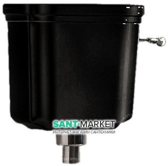 Сливной бачок подвесной для унитаза низкий Kerasan Retro прямоугольный чёрный 107204