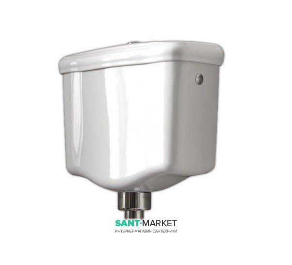 Зливний бачок підвісний для унітазу низький Kerasan Retro прямокутний білий 108201