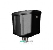 Сливной бачок подвесной для унитаза низкий Kerasan Retro прямоугольный чёрный 108204