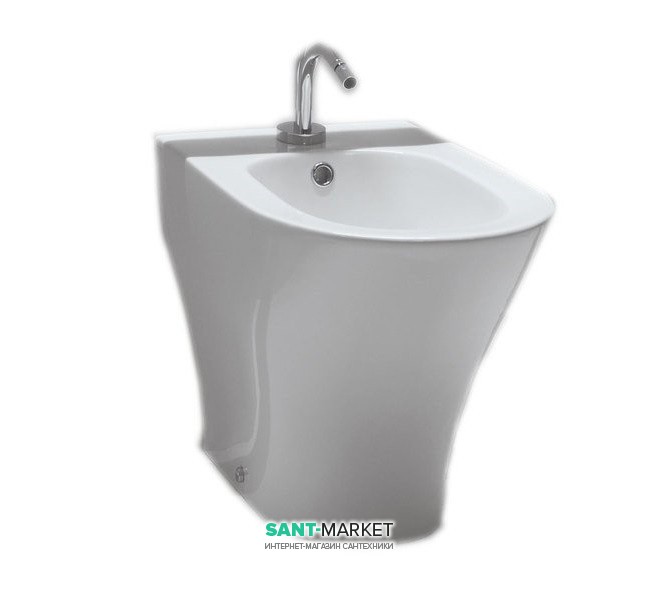 Биде напольное Kerasan Aquatech чаша овальная белая 372001