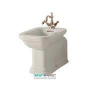 Біде підлогове подовжене Kerasan Waldorf чаша прямокутна білий / золото 4120K2