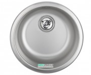 Кухонна мийка кругла Apell Circum з донним клапаном і сифоном нержавіюча сталь Linen CIVIIAC